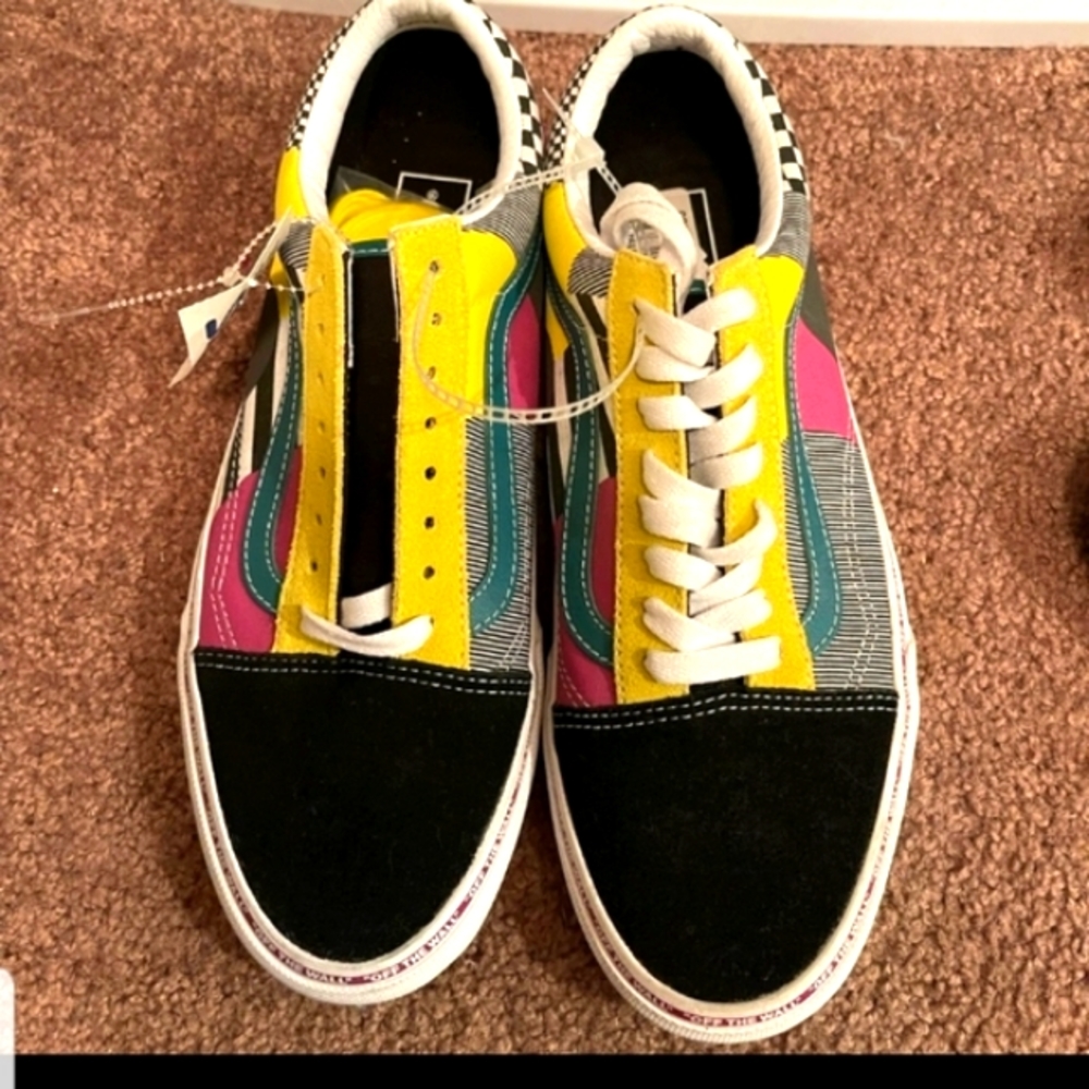 HOST PICK NWT Vans Old Skool Juxtapoze (Off The Wall Disarray) Black/Multi - 10 - Picture 2 of 5